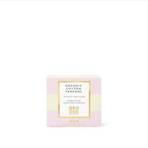 DeoDoc Cotton Tampons Without Applicator Super L produktbilde