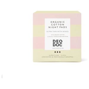 DeoDoc Organic Cotton Night Pad 10 stk produktbilde