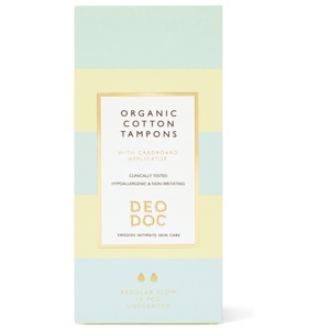 DeoDoc Organic Cotton Tampons with Applicator Regular 16pcs produktbillede