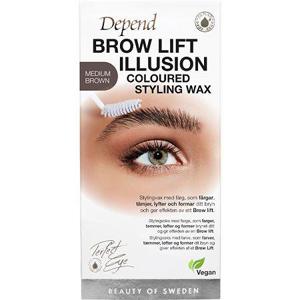 Depend Brow Lift Illusion Coloured Styling Wax Medium Brown produkt bild