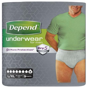 Depend Comfort Protect Mens Pants Large/XL 9s product image