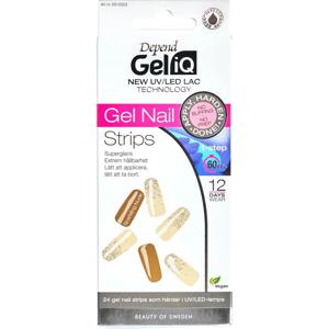 Depend Cosmetic Gel iQ Gel Nail Strips Sparkling Nude produkt bild
