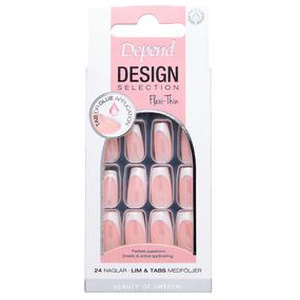 Depend Design Selection French White Chrome Short Coffin 1 stk produktbillede