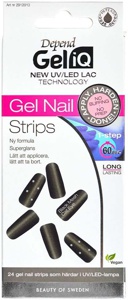 Depend Gel iQ Gel Nail Strips Black Mesh Cat Eye produktbilde