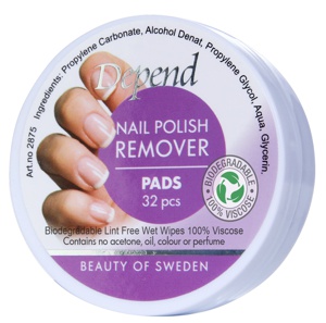 Depend Nagellackremover Pads 32st produktbilde