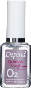 Depend O2 Nail Care Quick & Tough Topcoat 11 ml produktbilde