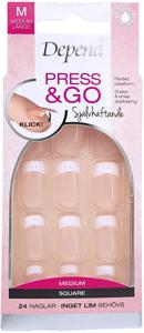 Depend Press & Go French Look Rosa Square Medium produkt bild