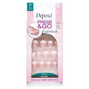 Depend Press & Go French Look Pink Shimmer Petite Square 24pcs produkt bild