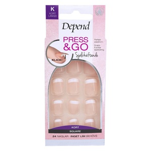 Depend Press & Go French Look Pink Short Square 24 stk produktbillede