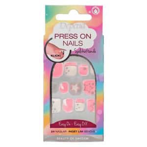 Depend Press on Nails for Children Pink Star produkt bild