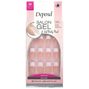 Depend Salon Gel Pink Medium Square 28 stk produktbillede