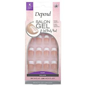 Depend Salon Gel Rosa Kort Square produktbillede