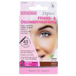 Depend Vippe- & Øjenbrynsfarve, Brun - 1 stk. produktbillede