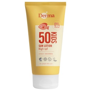 Derma Kids Sollotion SPF 50   150 ml produktbillede