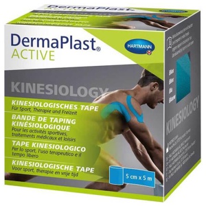 Dermaplast Active Kinesiology Tape 5 cmx5 m blau, 1 St n.v. Produktbild