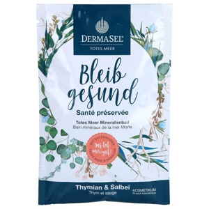 DERMASEL Totes Meer Badekristalle Bleib gesund Produktbild