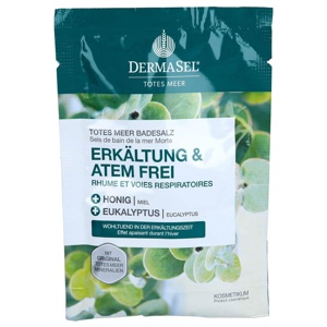 Dermasel Totes Meer Badesalz Erkältung & Atemfrei, 80 g Bad Produktbild