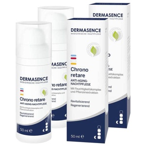 Dermasence Chrono retare Anti-Aging-Nachtpflege, 2x50 ml Nachtcreme Produktbild