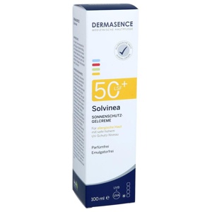 DERMASENCE Solvinea SONNENSCHUTZ-GELCREME LSF 50+ 100 ml Gel Produktbild