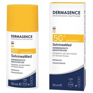 DERMASENCE SolvineaMed SONNENSCHUTZ-GESICHTSFLUID LSF 50+ 50 ml Lotion Produktbild