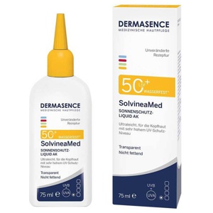 DERMASENCE SolvineaMed SONNENSCHUTZ-LIQUID AK LSF 50+ 75 ml Tonikum Produktbild