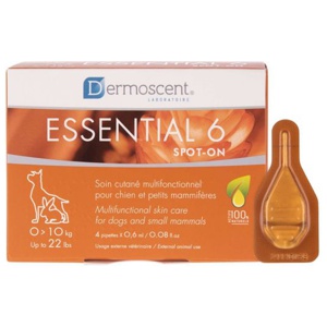 Dermoscent Essential 6 spot on hudolje hund 0-10kg 4x0,6 ml produktbilde