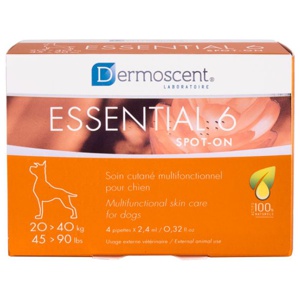Dermoscent Essential6 spot on pipetter hund20-40kg 4x2,4 ml produktbilde