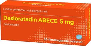 Desloratadin ABECE filmdragerad tablett 5 mg 30 st produkt bild