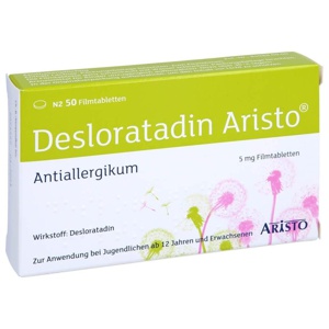 DESLORATADIN Aristo 5 mg Filmtabletten Produktbild