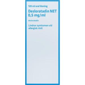 Desloratadin NET, oral lösning 0,5 mg/ml 120 ml