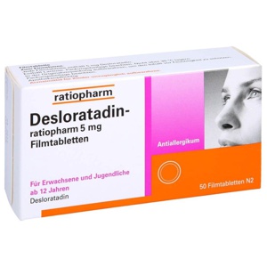 DESLORATADIN-ratiopharm 5 mg Filmtabletten Produktbild