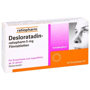 DESLORATADIN-ratiopharm 5 mg Filmtabletten Produktbild