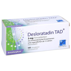 DESLORATADIN TAD 5 mg Filmtabletten Produktbild