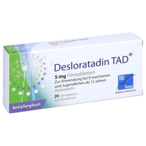 DESLORATADIN TAD 5 mg Filmtabletten Produktbild