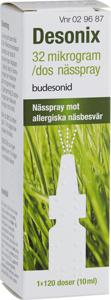 Desonix, nässpray, suspension 32 mikrogram/dos 120 dos(er)
