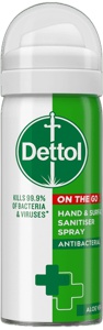 Dettol On The Go Antibacterial Hand & Surface Sanitiser Spray 50ml product image