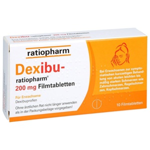 DEXIBU-ratiopharm 200 mg Filmtabletten Produktbild