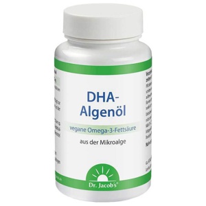 DHA-Algenöl Kapseln Omega-3 vegan Dr. Jacob``s, 60 St Kapseln Produktbild