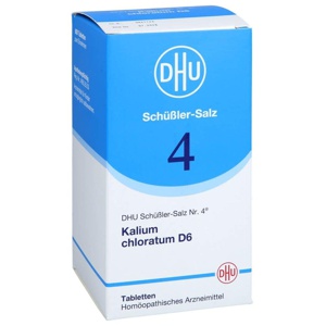 DHU Schüßler-Salz Nr. 4 Kalium chloratum D6 Tabletten, 900 St Tabletten Produktbild