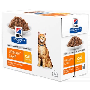 Diætetisk Feline c/d Multicare kylling 12x85 g produktbillede
