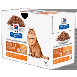 Diætetisk Feline k/d+Mobility kylling 12x85 g produktbillede