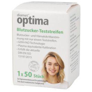 DIAMET optima Blutzucker Teststreifen 2in1 Produktbild