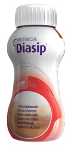 Diasip Fullverdig næringsdrikk med lav glykemisk indeks (GI), Sjokolade, 4x200 ml produktbilde
