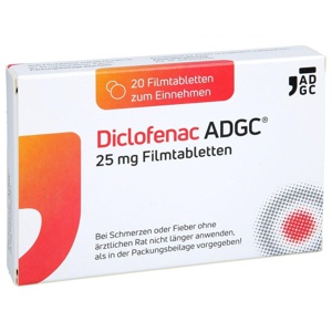 DICLOFENAC ADGC 25 mg Filmtabletten Produktbild