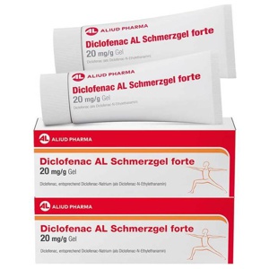 Diclofenac AL Schmerzgel forte 20 mg/g Gel, 2x180 g Gel Produktbild