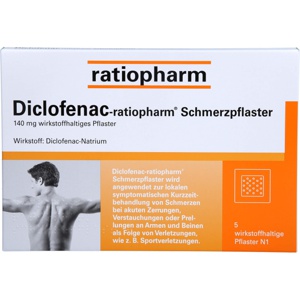 DICLOFENAC-ratiopharm Schmerzpflaster Produktbild