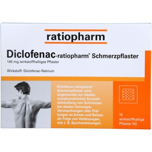 DICLOFENAC-ratiopharm Schmerzpflaster Produktbild