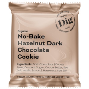 Dig No-Bake Hazelnut Dark Chocolate Cookie 30 g produkt bild