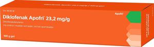 Diklofenak Apofri Gel 23,2 mg/g Diklofenak, 100 gram produkt bild