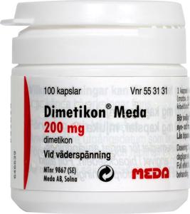 Dimetikon Meda, kapsel, mjuk 200 mg, 100 st produkt bild